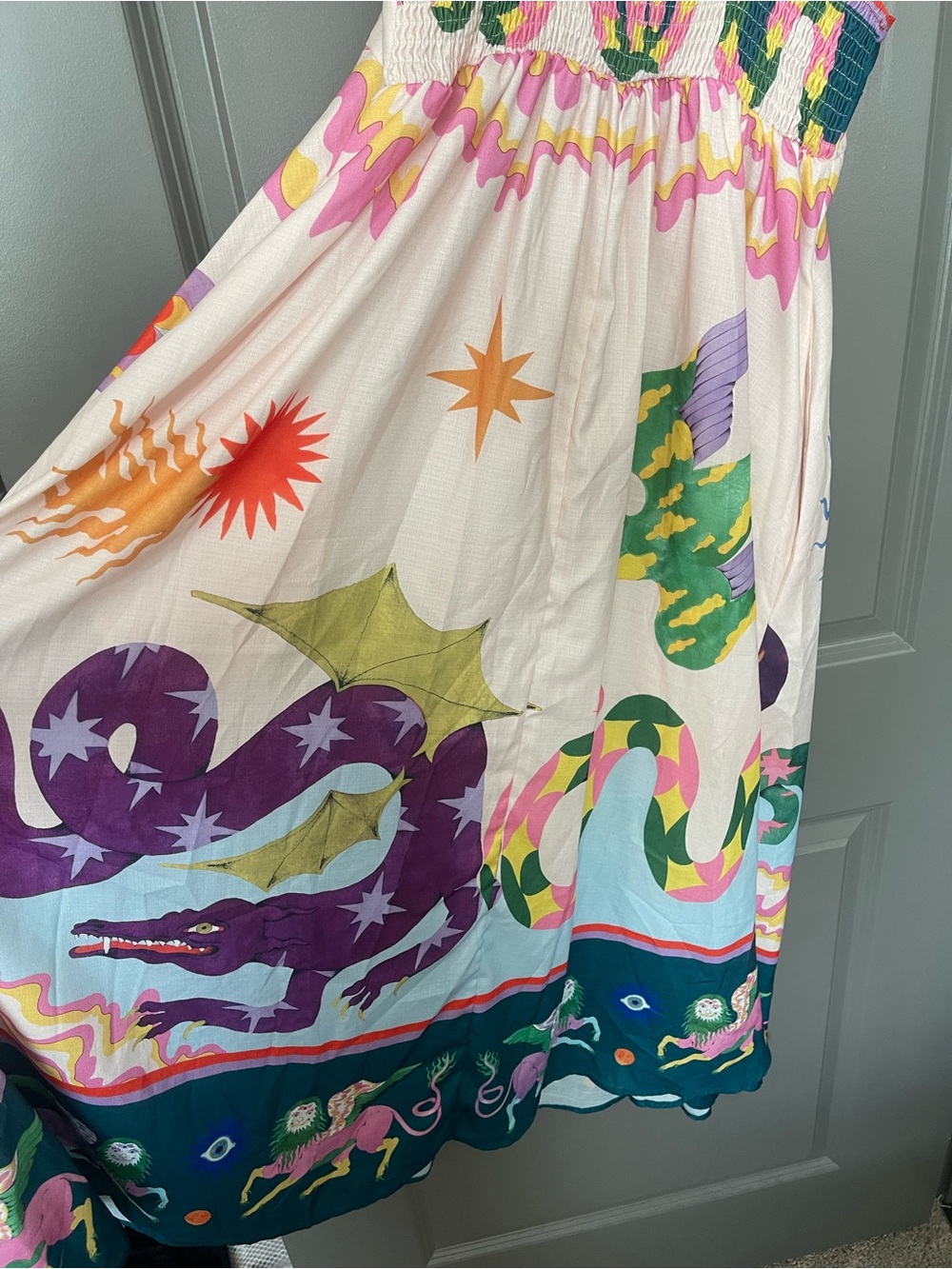 Dreamy dragon fairy festival maxi dress stunning - Picture 7 of 8